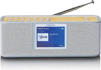 Produktbild von Lenco PDR-046GY - Eco DAB+ Radio mit Bluetooth® 5.0, weiß/bambus