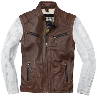 Produktbild von Black-Cafe London Firenze Lederjacke, braun/weiß, 48