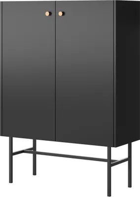 Produktbild von Selsey Divenos - Highboard 2-türig, Schwarz, 93 cm