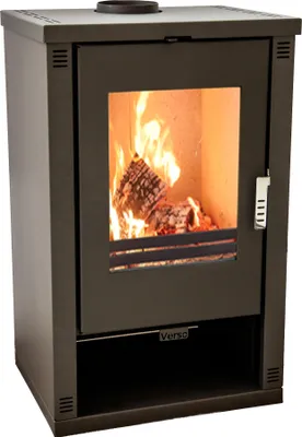 Produktbild von Kaminofen modern model Theia Schwarz, Energieeffizienz A+ 81.20%, 9 kW, 570 x 467 x 926 mm