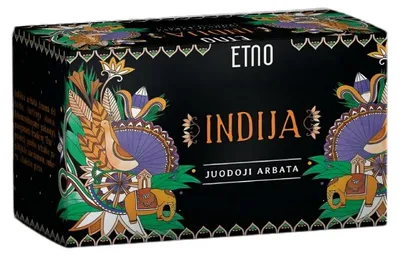 Obrázok produktu pre Čierny čaj ETNO India, 20 kusov.