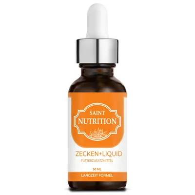 Produktbild von Saint Nutrition® Zeckenschutz ÖL – zum Schutz vor Zeckenbefall – für Hunde und Katzen – Zeckenschutz Hund  – keine Zecken – Zecken Liquid - 50 ml