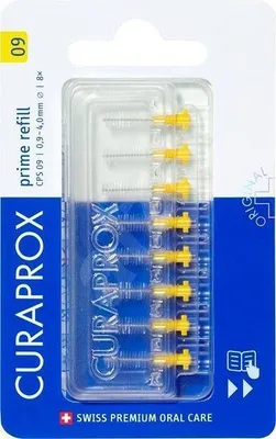 Produktbild von CURAPROX CPS 09 Prime Ersatzmine gelb 0,9 mm, 8 Stück