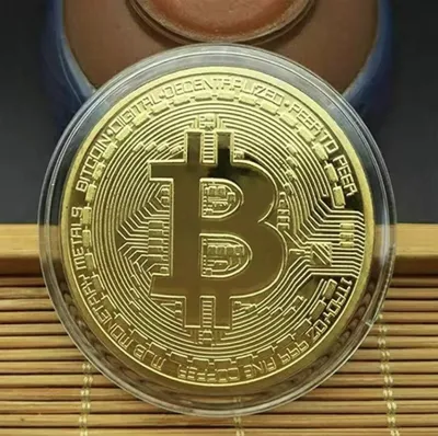 Obrázek produktu pro CHPN - Bitcoinové mince v pouzdře - Bitcoin - mince - sběratel mincí - dárek - zlaté barvy - fyzická kryptoměna - kryptoměna - v průhledném obalu