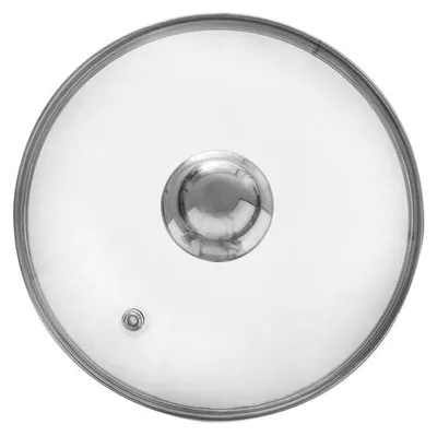 Zdjęcie produktu dla Szklana pokrywka z pierścieniem ze stali nierdzewnej, uniwersalna, 32 cm
