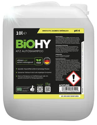 Produktbild von BiOHY Autoshampoo 10L Autowäsche Lackpflege Waschanlage Konzentrat