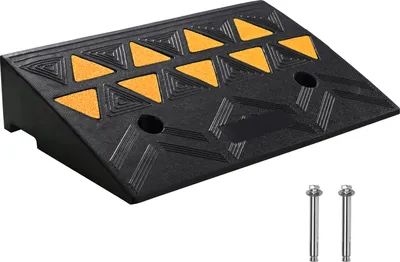 Immagine prodotto di SucceBuy rampa con cordolo in gomma, altezza 10,8 cm, larghezza 30 cm, lunghezza 50 cm, 15 t rampa per carichi pesanti per carrelli elevatori, camion, autobus, auto, sedie a rotelle