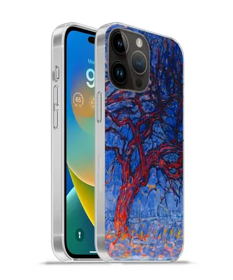 Produktbild von MuchoWow® Handyhülle Schutzhülle Hülle für Apple iPhone 14 Pro - Softcase Roter Baum - Piet Mondrian Silikon Softcase Handy Hülle - Umschlag