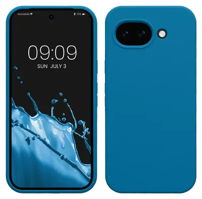 Produktbild von kwmobile Handyhülle für Google Pixel 10a Hülle - Case Silikon - Kabelloses Laden - Schutzhülle Cover in Karibikblau