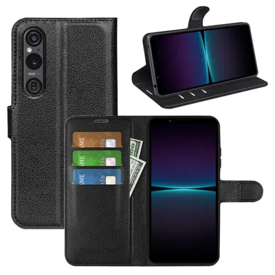 Image de Étui de protection en similicuir pour Sony Xperia 1 VII, noir