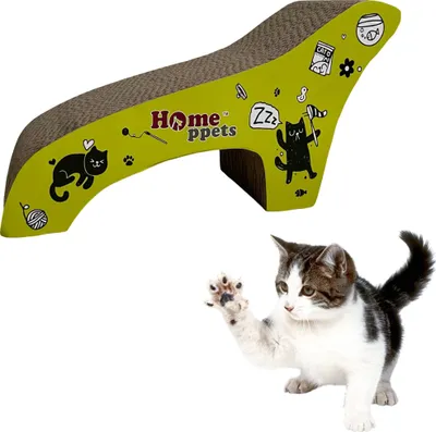 Zdjęcie produktu dla Tekturowy drapak dla kota Tekturowa zabawka z kocimiętką 47x17x25 cm Fotel Lair