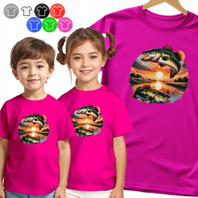 Produktbild von Kinder T-Shirt - WĘDKARSTWO - OKOŃ I ZACHÓD für Jungen - L