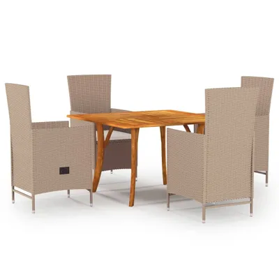 Immagine prodotto di set da pranzo da giardino 5 pezzi Beige