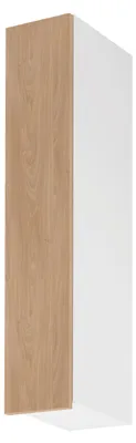 Produktbild von Hoher Küchenoberschrank SALERNO – Breite 20 cm, weiß/Eiche, linke Ausführung