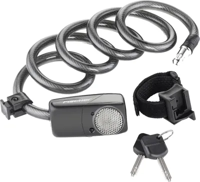 Produktbild von Fischer Alarm-Spiralschloss 110 dB, 120 cm lang