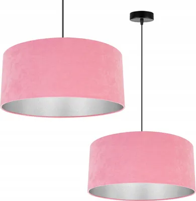 Immagine prodotto di Lampada a sospensione, lampadario da soffitto, cromo, paralume in velluto
