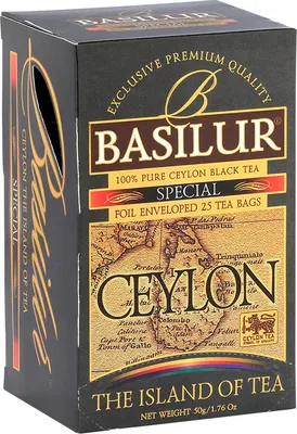 Zdjęcie produktu dla Basilur SPECIAL herbata czarna BEZ DODATKÓW Broken Orange Pekoe Fannings CEYLON w kopertach saszetkach - 25x2g