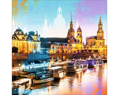 Produktbild von Glasbild Dresden Altstadt I 50x50 cm