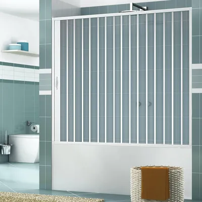Immagine prodotto di Box sopravasca Astra 160 cm in PVC a soffietto laterale — 1 anta, Italy
