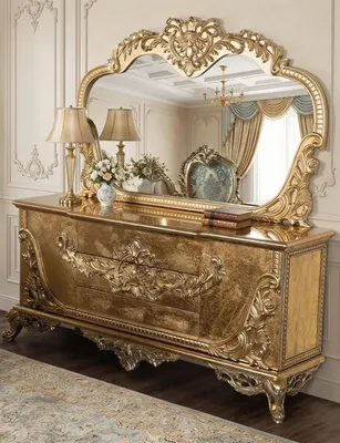 Produktbild von Klassisches Sideboard mit Spiegel für ein elegantes Wohnambiente