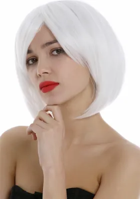 Produktbild von WIG ME UP Perücke kurz Bob Longbob Scheitel Weiß 1215-1001
