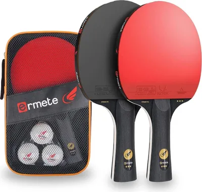 Image de Set de ping-pong : 2 raquettes de ping-pong Profi, 3 balles, sac de transport