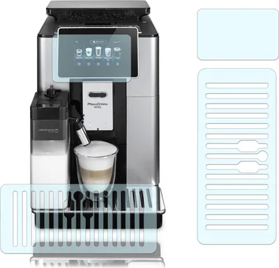 Produktbild von Abtropfblech Kratzschutz Folie und Display Schutzfolie geeignet für DeLonghi PrimaDonnaSoul Ecam 610.75 - 610.74 - 610.55 - 612.55