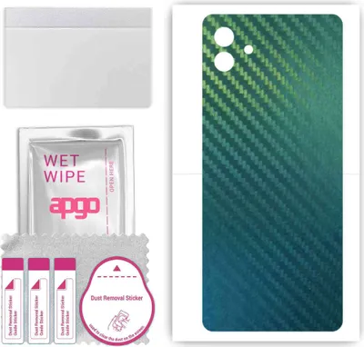Produktbild von apgo Rückseite Schutzfolie, Skin, kompatibel mit Samsung Galaxy M13 5G, Hinten Displayschutzfolie aus Vinylfolie, kratzfest, einfache Montage - Kohlenstoff-Chamäleon CAKA1