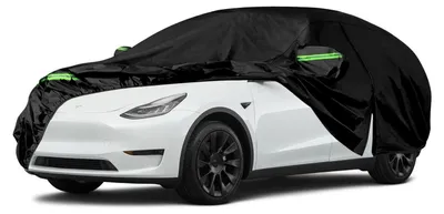Zdjęcie produktu dla Pokrowiec samochodowy wodoodporny do Tesli Model Y (2020-2025), oddychający, czarny