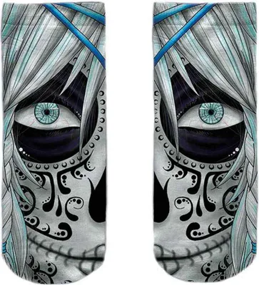 Produktbild von Socken Gesicht, Einheitsgröße, Strümpfe Socke, Totenköpfe Totenkopf