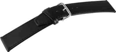 Produktbild von Echtleder-Uhrenarmband, schwarz, 18 mm - 24 mm
