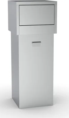 Image de Poubelle Combisteel de 80 litres en acier inoxydable avec couvercle à pression
