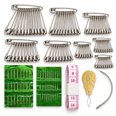 Nähzubehör-Set, 156-teilig, Nadeln, Maßband, Sicherheitsnadeln