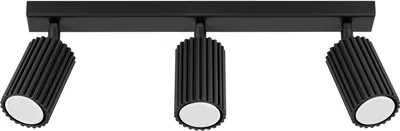 Obrázek produktu pro Stropní bodové svítidlo hliníkové GU10 nastavitelné černé 3 světla podlouhlé moderní