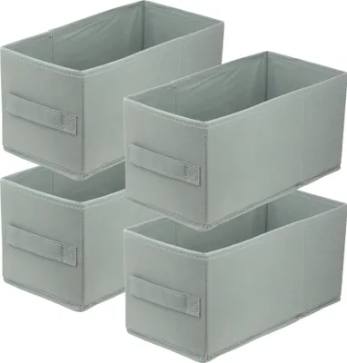 Produktbild von Lavita Storage Box | faltbare Aufbewahrung Boxen 15 x 31 x 15 cm | Schubladen-Organizer Box| Ordnungssysteme für Kleidung | Kleideraufbewahrung & Organisation | hellgrau | 4 stück