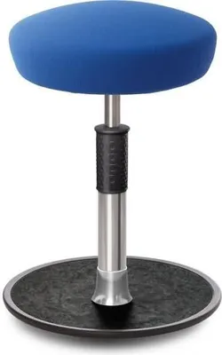 Produktbild von Sitz- Stehhocker Free Regular Hutsitz Gestrick blau chrom /schwarz.