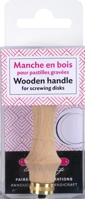 Produktbild von Jacques Herbin 3x Holzgriff für Siegelplatten, Naturholz - Naturfarben 40601T