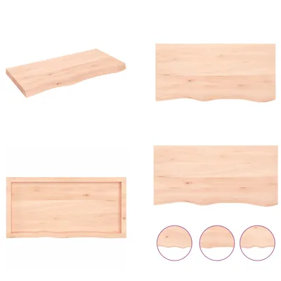 Produktbild von vidaXL Wandregal 100x50x(2 6) cm Massivholz Eiche Unbehandelt - Wandregal - Wandregale - Lagerregal - Schwebendes Regal