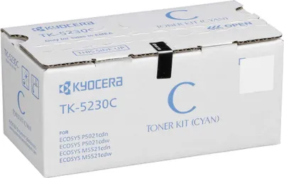 Image de Kyocera TK5230C Kit de toner cyan d'origine Kyocera (02R9CNL0,1T02R9CNL0,2R9CNL0,TK-5230C)