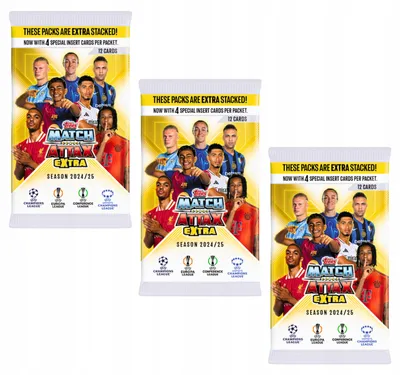 Produktbild von 3-pack of Match Attax Extra 2024/25 Topps Football Cards