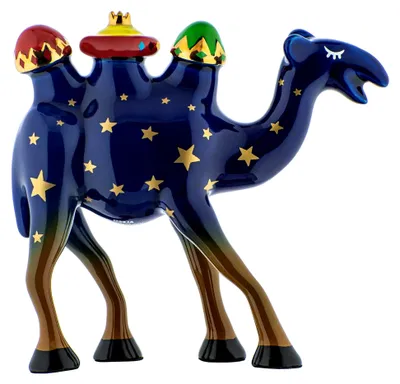 Produktbild von Porzellanfigur, handdekoriert, mehrfarbig, 11 cm