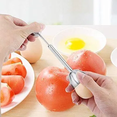 Zdjęcie produktu dla Nożyk do jajek ze stali nierdzewnej do jajek na miękko i na twardo – osobne narzędzie do jajek – akcesorium kuchenne z praktycznym nożem.