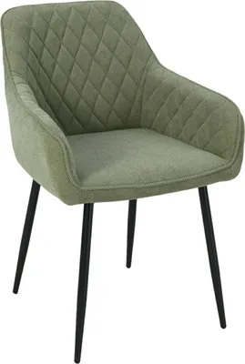 Immagine prodotto di HowHomely sedia da pranzo verde con braccioli sedia imbottita su gambe in metallo