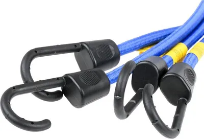 Produktbild von HEYNER® Gepäckspanner 2er Set 40cm gelb Spanngurte Expander mit Haken verstellbar & dehnbar - für Auto Fahrrad Motorrad Möbel & Transport