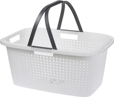 Produktbild von XL Wäschekorb 45 Liter - 60 x 39  cm - Wäschesammler Tragekorb Einkaufskorb groß