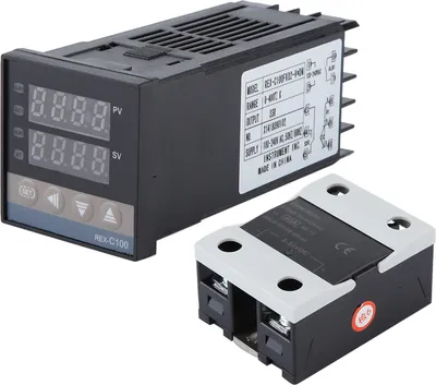 Image de Kits de régulateurs de température PID AC 110?240V 0?400�� + 40A SSR + 1M M6 K Type Probe