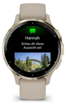 Produktbild von Garmin Venu 3S - 41 mm - French Gray - intelligente Uhr mit Band - Silikon - Handgelenkgröße: 110-175 mm - Anzeige 3.04 cm (1.2")