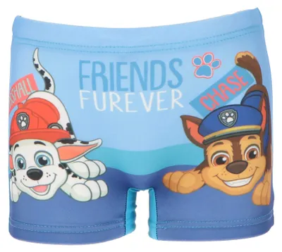 Produktbild von Paw Patrol Kinder Badehose mit Paw Patrol-Motiv, bequem geschnitten, in der Farbe Blau