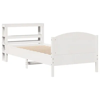 Produktbild von Massivholzbett ohne Matratze Weiß 75x190 cm Kiefernholz