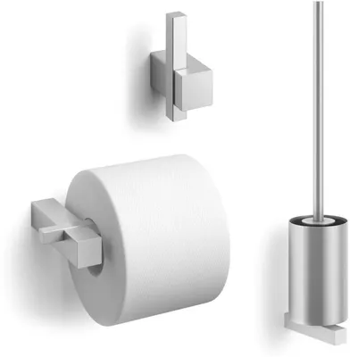 Produktbild von ZACK Carvo Toilettenzubehörset 3-in-1 Rund Edelstahl
